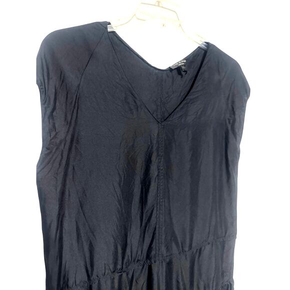 Rag & Bone 100% Silk Black Tiered Dress Small Oversized Luxe Evening Party Glam - Picture 6 of 7